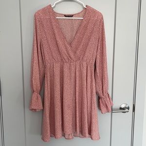 Shein Pink & White Polka Dot Dress